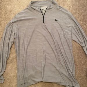 Grey Nike Dri-Fit quarter zip